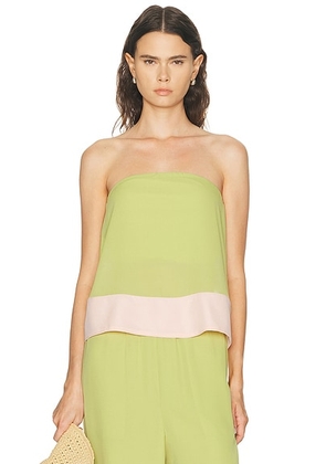 Solid & Striped The Antonia Top in Guava - Green. Size L (also in M, S, XS).