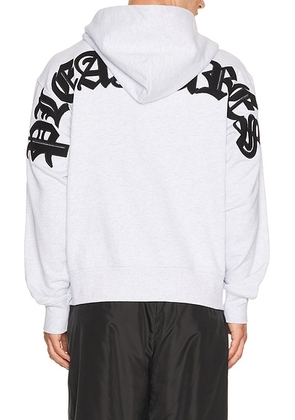 Pleasures Neural Zip Hoodie in Heather - Grey. Size L (also in M, XL/1X).