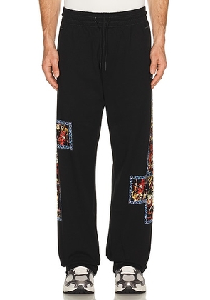 Pleasures Blasphemy Cotton Pants in Black - Black. Size L (also in M, S, XL/1X).