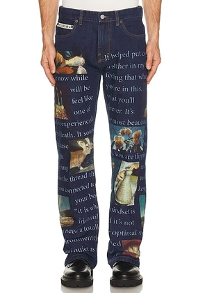 Pleasures Connection Straight Leg Jeans in Washed Indigo - Blue. Size 30 (also in 28, 32, 34).