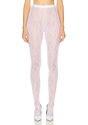 WARDROBE.NYC Lace Tights in Off White - White. Size L (also in ).