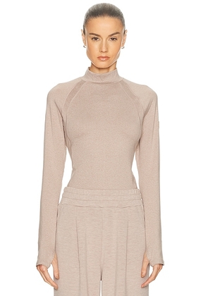 Varley Always Warm Base Layer Top in Taupe Marl - Taupe. Size S (also in ).
