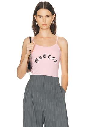 Willy Chavarria Mu?eca Cholita Tank Top in Chicle - Pink. Size M (also in S, XS).