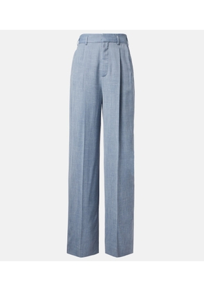 Loro Piana Hector wool, silk, and linen wide-leg pants