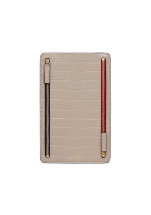 Smythson Multi-Zip Case In Mara In Sandstone