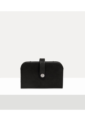 Vivienne Westwood Accordion Card Holder Shiny Veget Tanned Black One Size Women