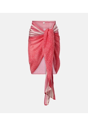 Isabel Marant Printed cotton and silk beach cover-up