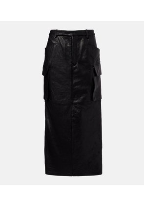 Rick Owens Firbanks leather midi skirt