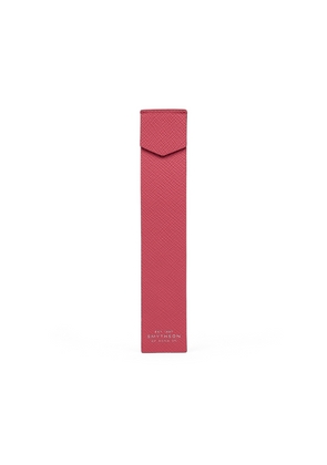 Smythson Bookmark In Panama In Raspberry