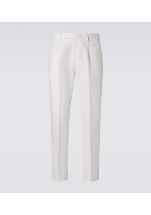 Zegna Cotton and linen straight pants