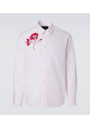 Simone Rocha Floral-applique cotton poplin shirt