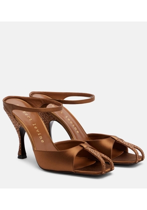 Herbert Levine Hidden Gem embellished satin mules