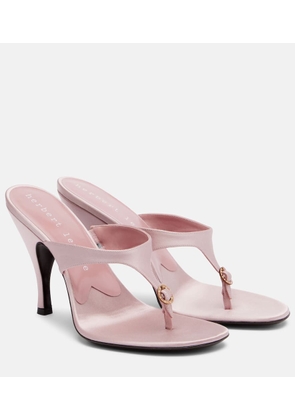 Herbert Levine Kiss And Tell embellished satin thong sandals