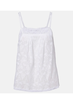 Eres Amande floral cotton-blend voile camisole