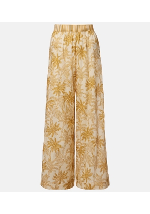 Eres Itinerant printed cotton wide-leg pants