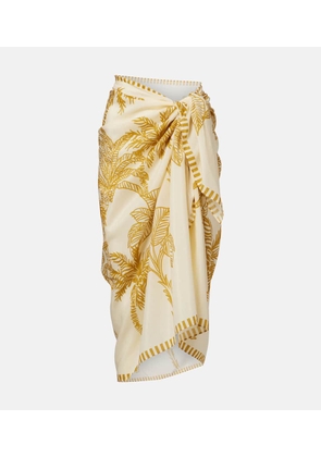Eres Jungle printed cotton and silk beach cover-up