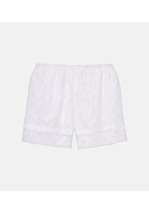 Eres Floralie floral cotton-blend voile shorts