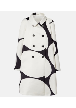 Dries Van Noten Polka-dot double-breasted satin coat