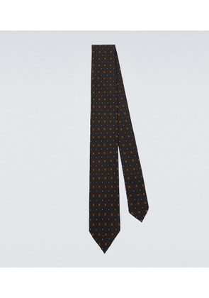 Rubinacci Floral silk jacquard tie