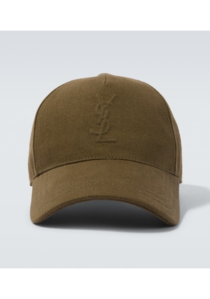 Saint Laurent Cassandre denim baseball cap