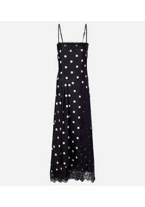 Sportmax Capo polka-dot silk slip dress