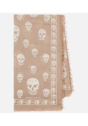 McQueen Skull silk scarf