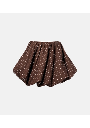Rotate Polka-dot cotton-blend miniskirt