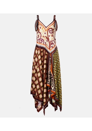 Alemais Wilson asymmetric silk twill midi dress