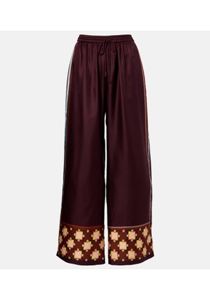 Alemais Wilson silk twill wide-leg pants