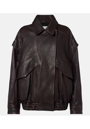 Nour Hammour Micah leather bomber jacket