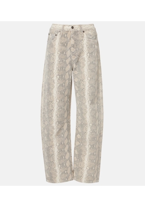 Citizens of Humanity Miro snake-print barrel-leg jeans