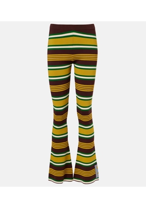 Alemais Clover knitted striped flared pants