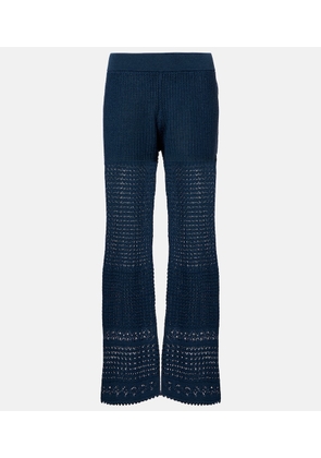 Eres Embleme open-knit straight pants