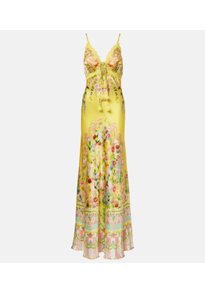 Camilla Printed silk charmeuse maxi dress