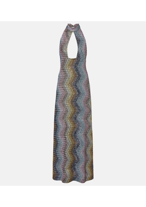 Missoni Cutout sequined lame gown