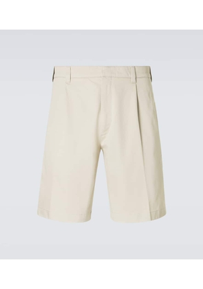 Prada Pleated cotton Bermuda shorts