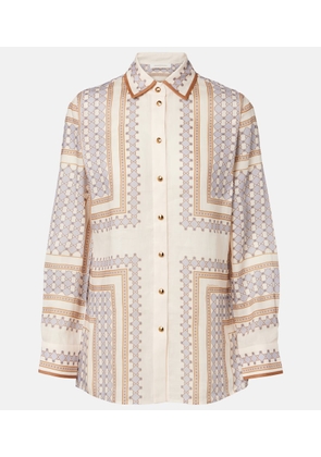 Zimmermann Printed ramie shirt