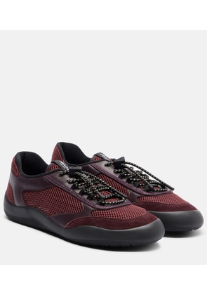Prada Speedrock leather-trimmed sneakers