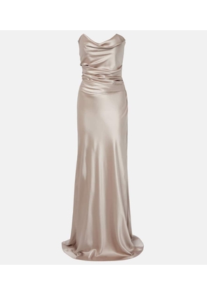 The Sei Silk satin bustier gown