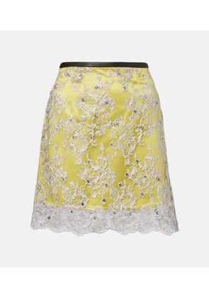 Jacques Wei Embellished lace miniskirt