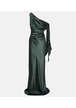 The Sei Draped asymmetric silk satin gown
