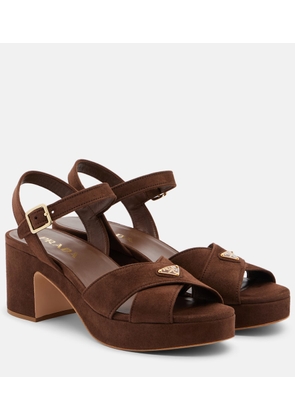 Prada Suede platform sandals