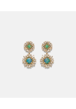 Suzanne Kalan 18kt gold (750/1000) drop earrings with gemstones