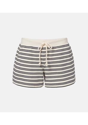 Velvet Amy striped cotton jersey shorts