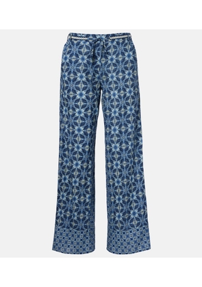 Velvet Kendra printed cotton wide-leg pants