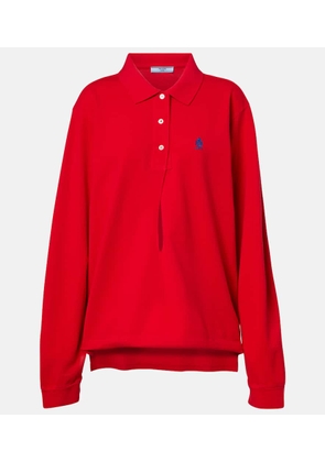 Prada Logo cotton pique polo shirt