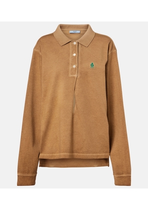 Prada Oversized cotton pique polo shirt