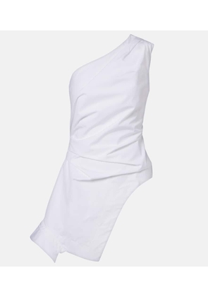 Rohe Asymmetric one-shoulder cotton poplin top