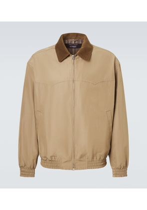Comme des Garcons Homme Corduroy-trimmed blouson jacket