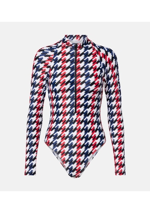 Perfect Moment Houndstooth swimsuit